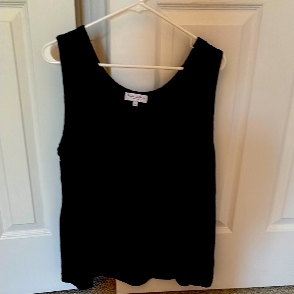 Michael Stars Black Ribbed Tank Top